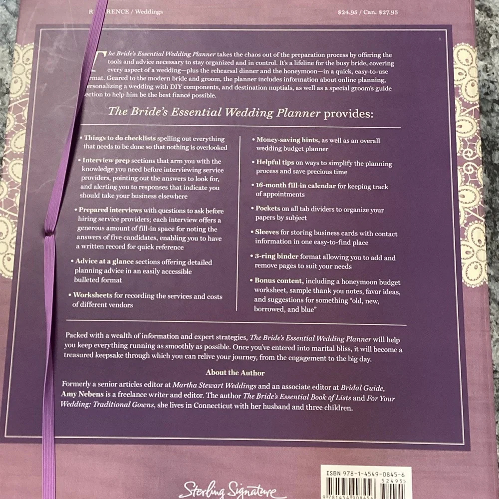 Purple Wedding Planner with Floral Design